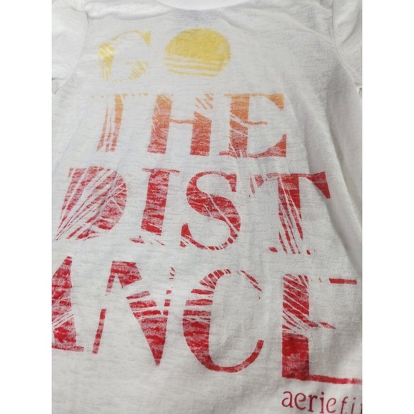 Aerie F.I.T Womens T-Shirt XS Short Sleeve "Real Soft" Cotton Blend White - Picture 2 of 6